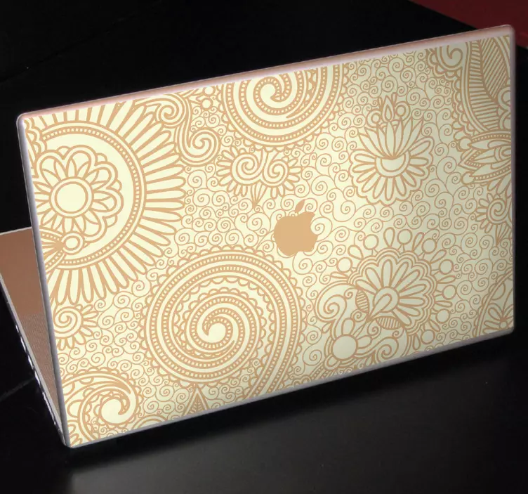 Blomstrete macbook-klistremerke - Tenstickers