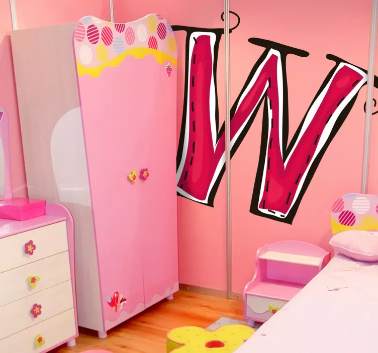 Bokstav med klistremerke - Tenstickers