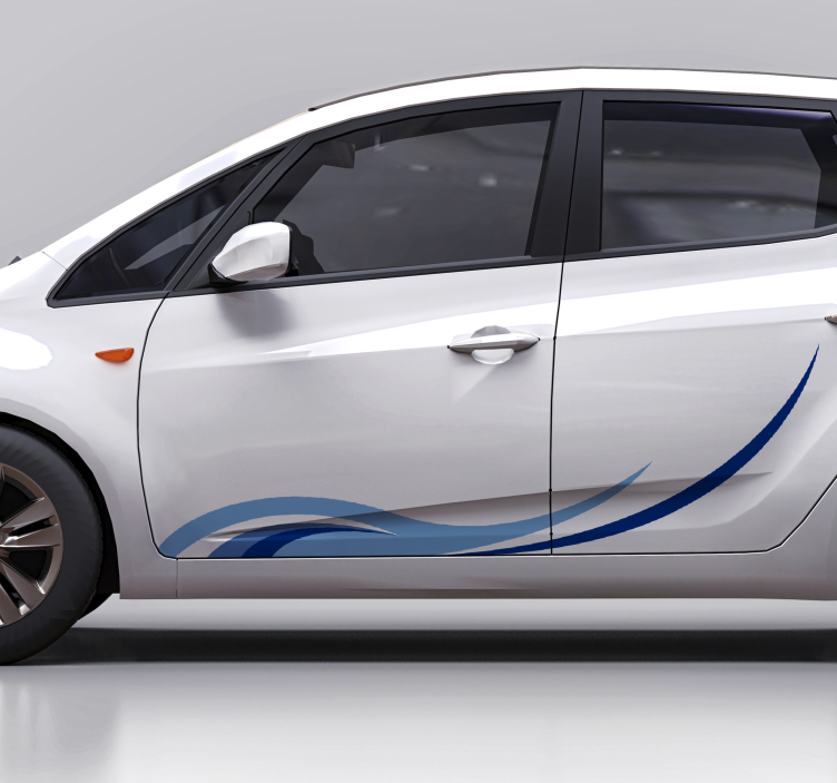 Bølge bil illustrasjon bil klistremerke - Tenstickers