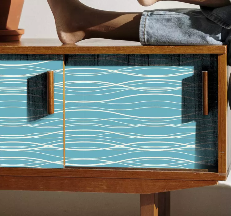 Bølget mønster klistremerke møbler - Tenstickers