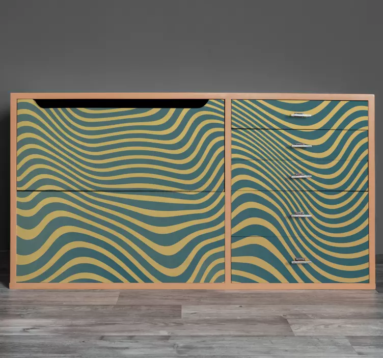 Bølgete mønstrede overflater klistremerke møbler - Tenstickers