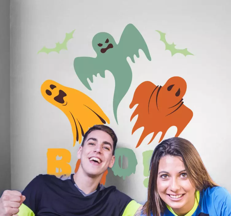 Boo ghost halloween-klistremerke - Tenstickers