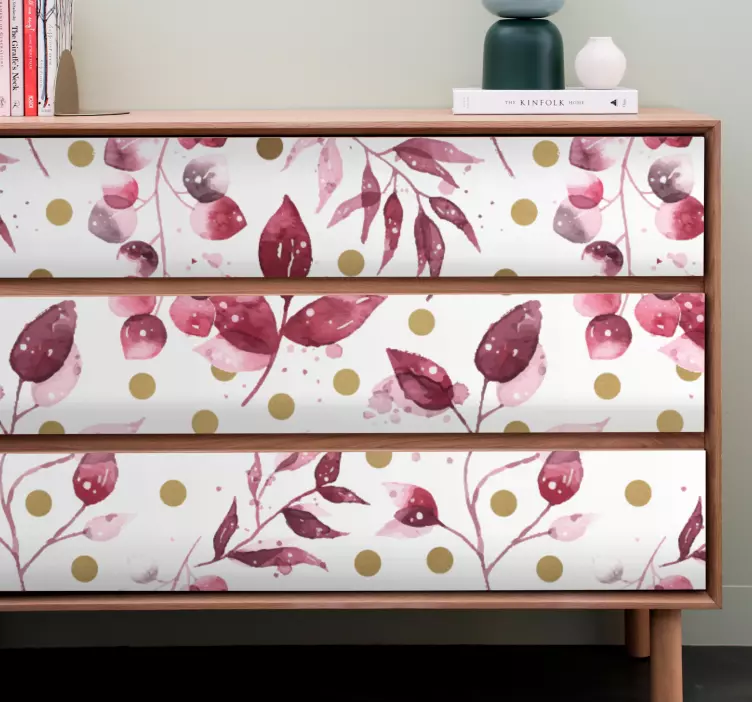 Botanisk bladkonsept dekorativt klistremerke - Tenstickers