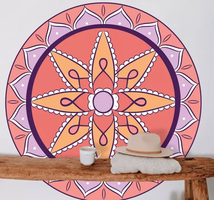 Botanisk mandala klistremerke dyr - Tenstickers