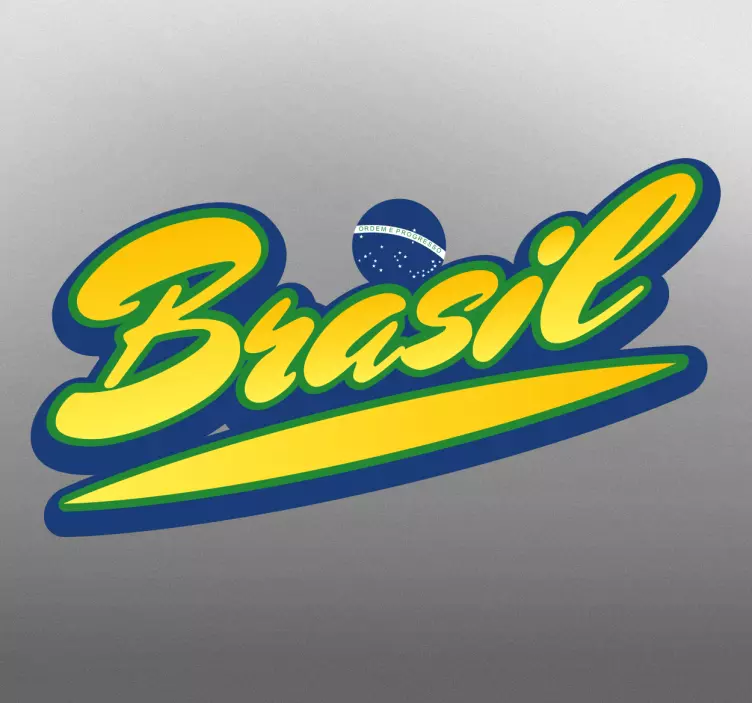 Brasil flaggvegg klistremerke - Tenstickers