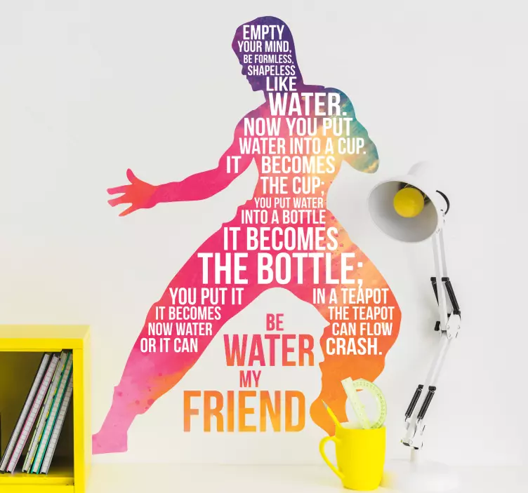 Bruce lee berømte sitat klistremerke - Tenstickers