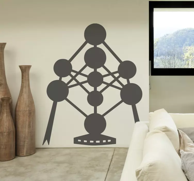 Brussels atomium-klistremerke - Tenstickers
