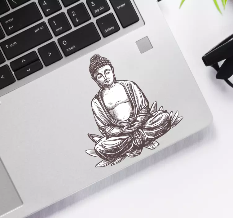 Buddha dekorativt laptop-klistremerke - Tenstickers