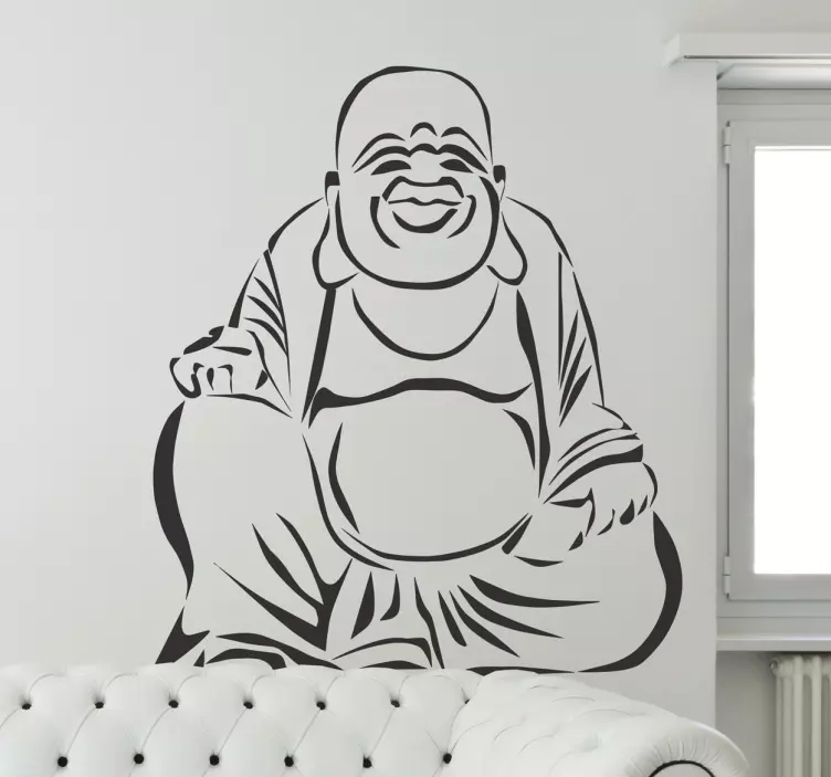 Buddha tegning vegg klistremerke - Tenstickers