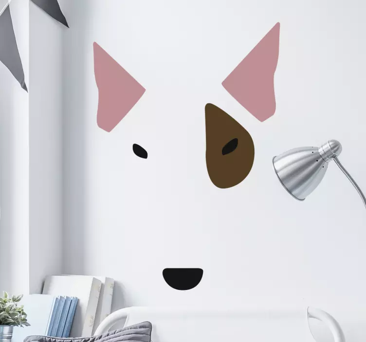 Bull terrier ansikts klistremerke - Tenstickers