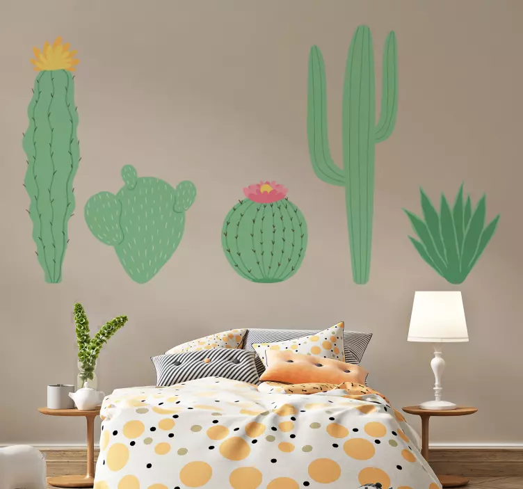 Cactus collection utstilling natur klistremerke - Tenstickers