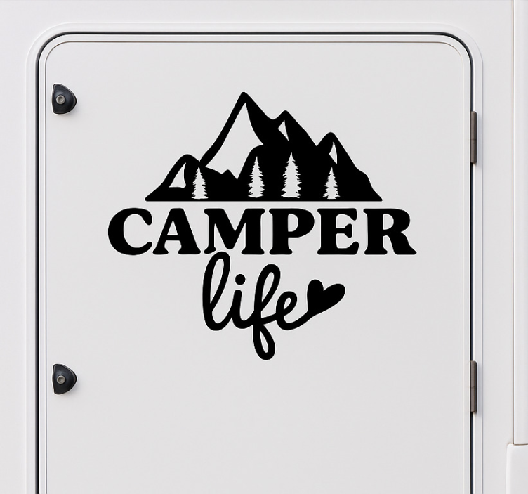 camper life campingvogn klistremerke - Tenstickers
