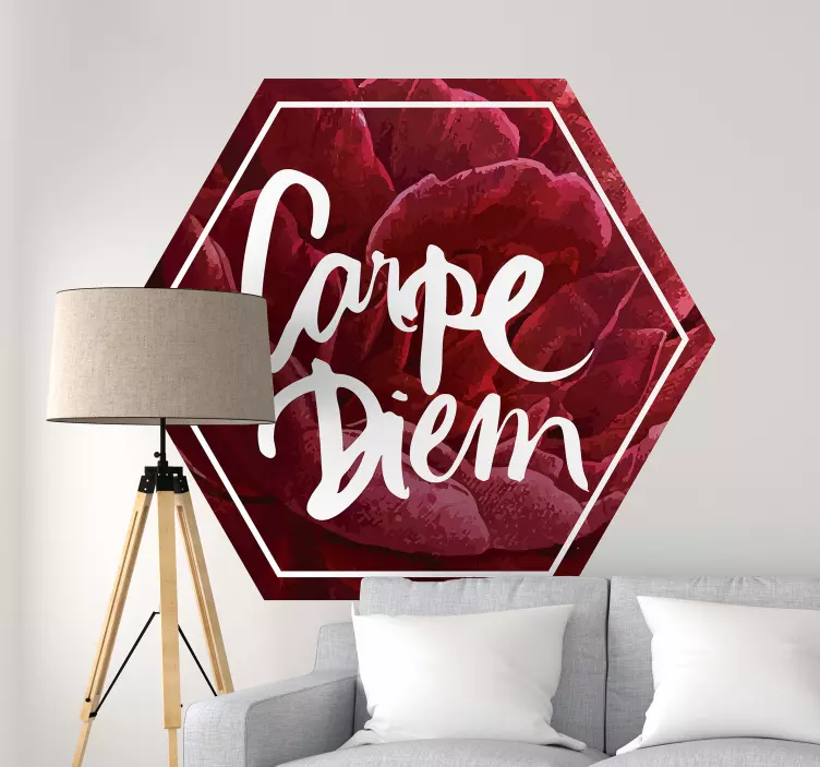 Carpe diem blomsterdesign klistremerke dyr - Tenstickers