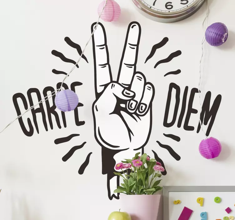 Carpe diem motiverende veggklistremerke - Tenstickers