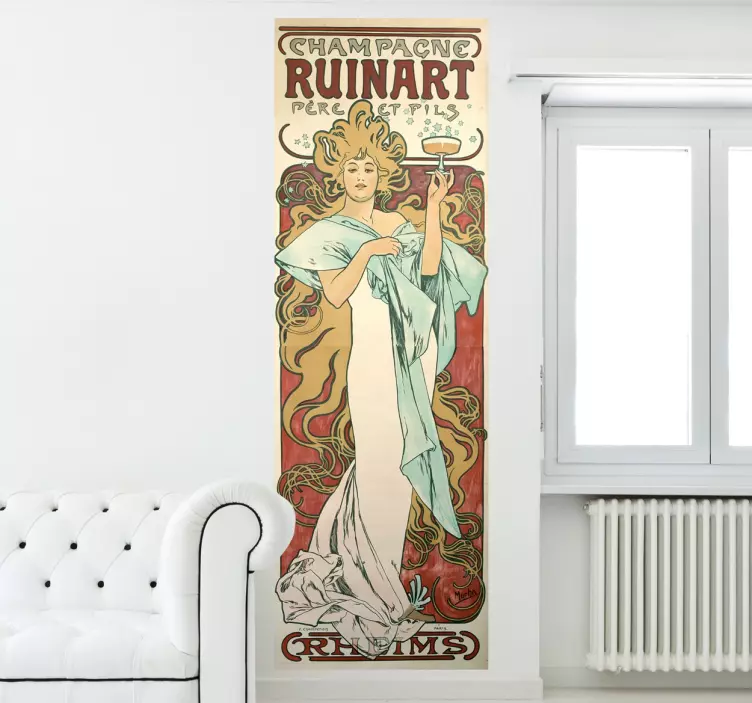 Champagne ruinart plakat klistremerke - Tenstickers