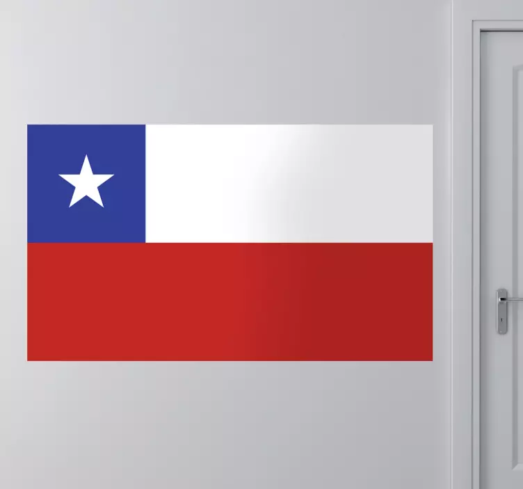 Chile flagg klistremerke - Tenstickers