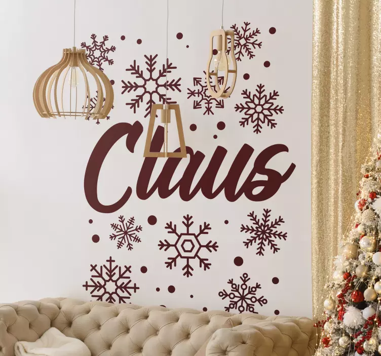 Julen snøfnugg julen klistremerke - Tenstickers