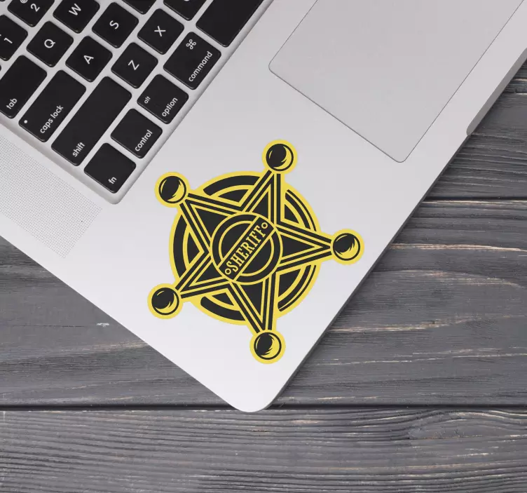 Cowboy star laptop klistremerke - Tenstickers