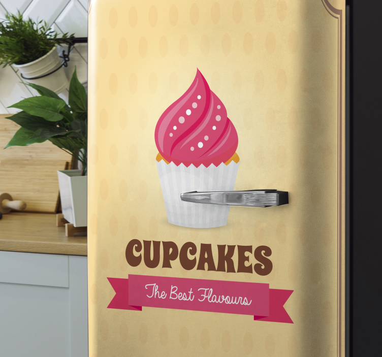 Cupcake magnet klistremerke dyr - Tenstickers