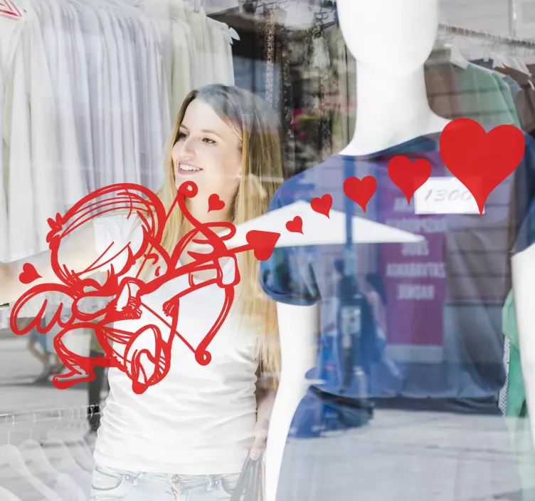 Cupid's pil valentine's day klistremerke - Tenstickers