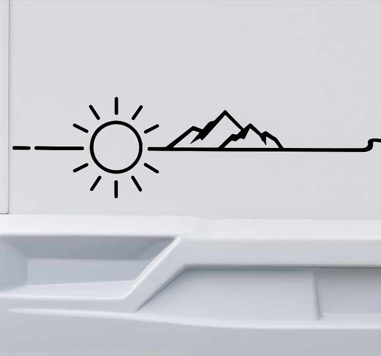 custom naturlandskap campingvogn klistremerke - Tenstickers