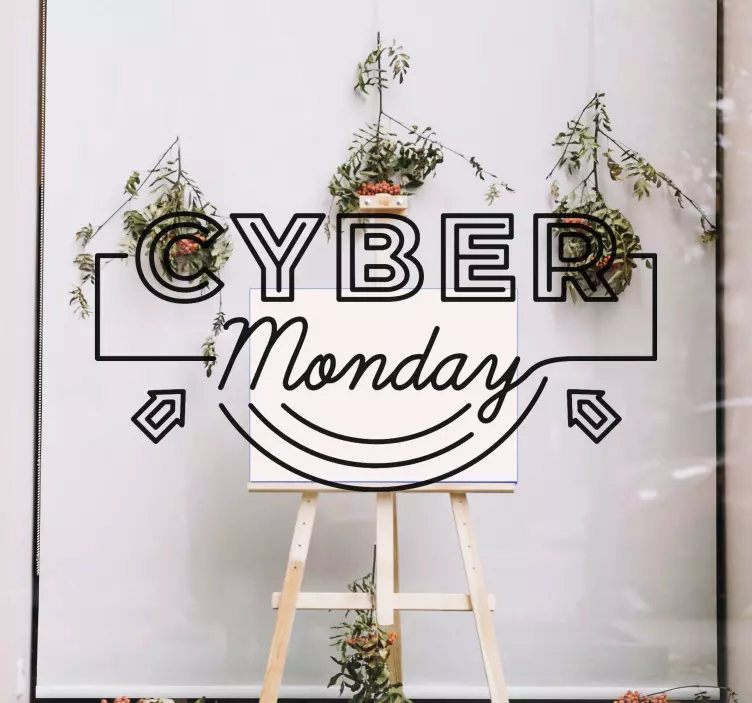 Cyber monday-spesial butikkvinduer klistremerke - Tenstickers
