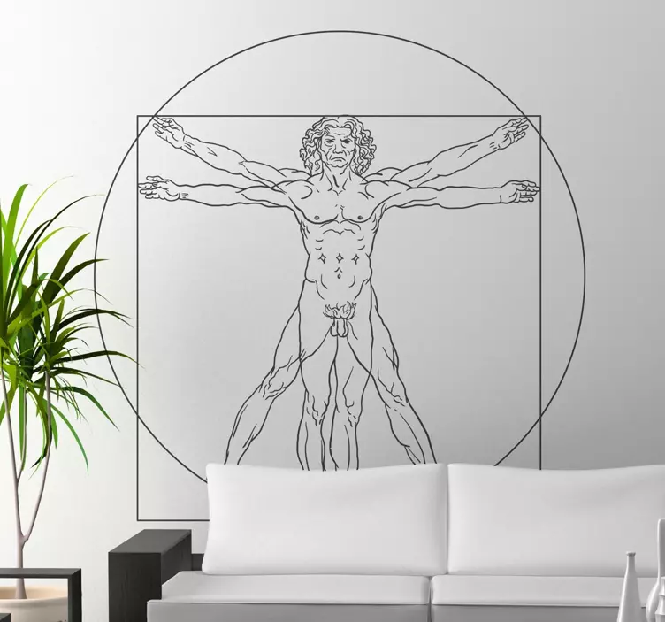 Da vinci vitruvian mann klistremerke - Tenstickers