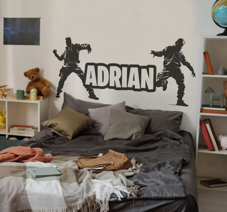 Dansende soldater med navn spill wallsticker - Tenstickers