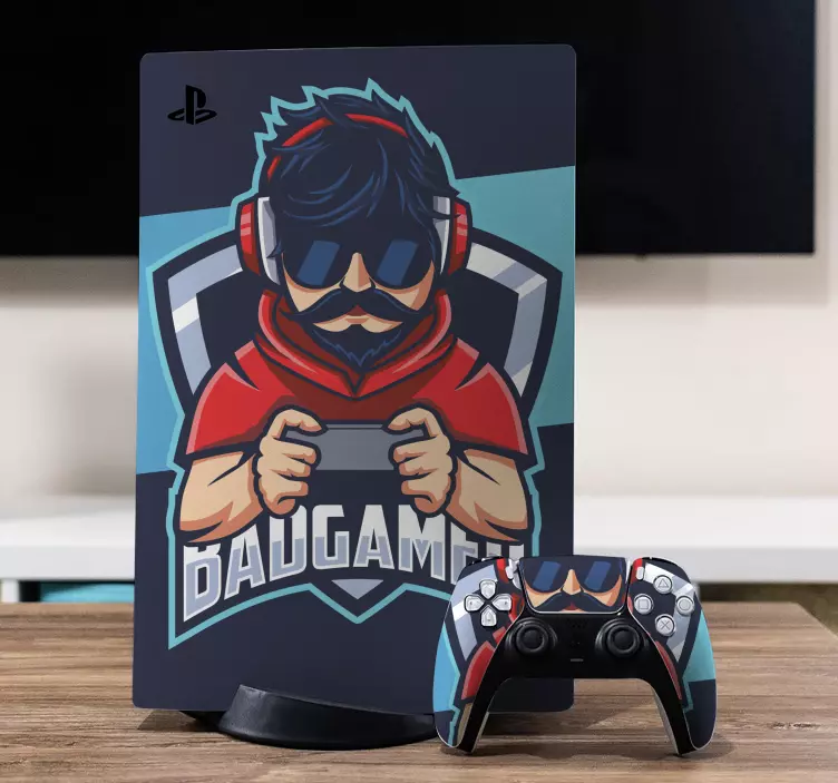 Dårlig gamer mann maskot playstation klistremerke - Tenstickers