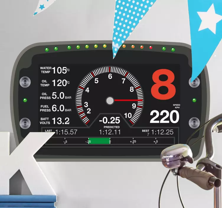 Dashbord rally veggklistremerke - Tenstickers