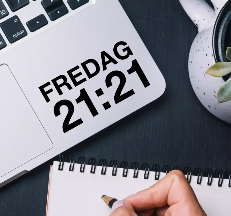 Dato tekst klistremerke for alle - Tenstickers