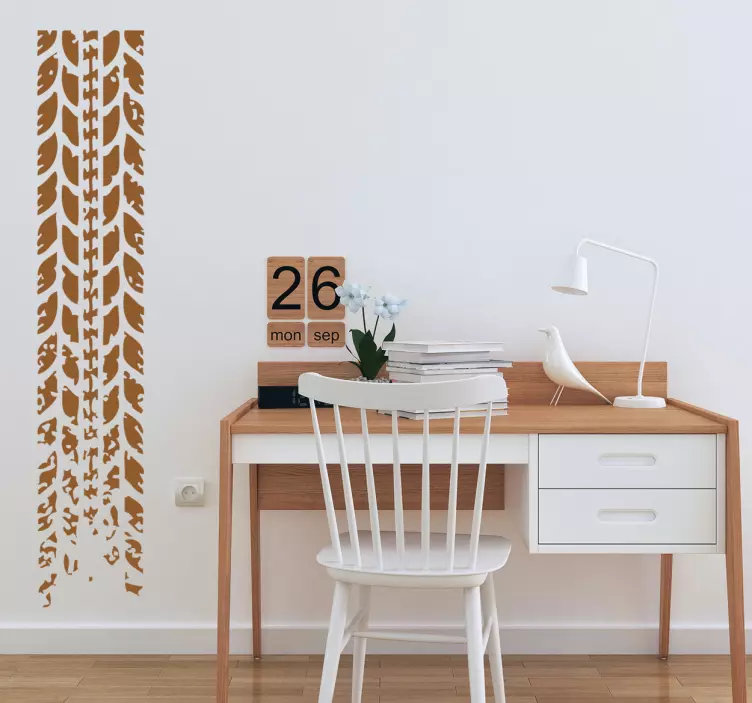 Dekorative dekk spor vegg klistremerke - Tenstickers