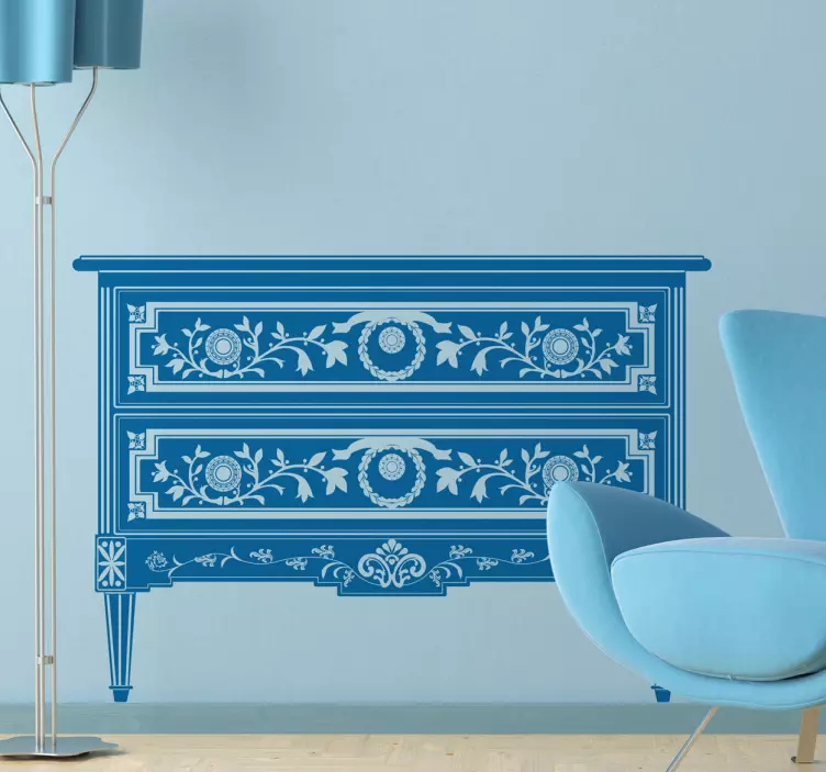 Dekorativt bord med klistremerke med skuffer - Tenstickers