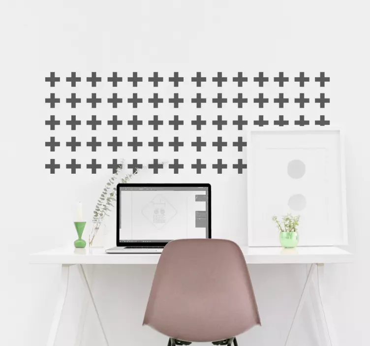 Dekorativt kryss klistremerke - Tenstickers