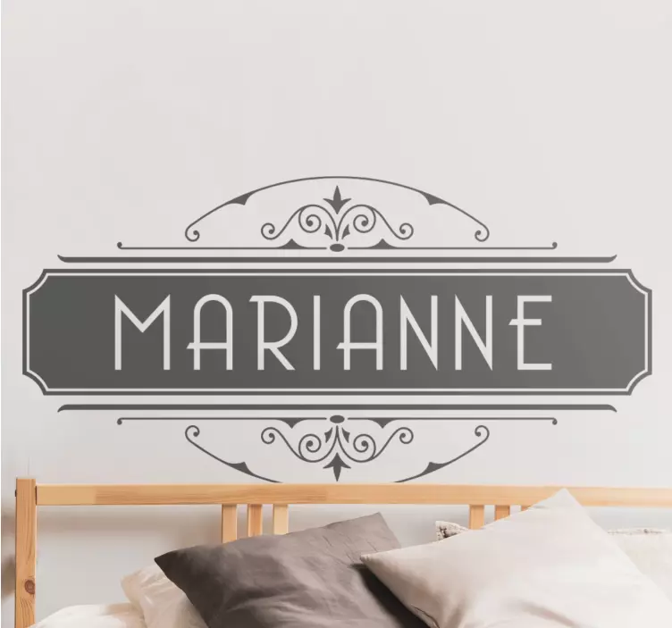 Dekorativt personlig navn tekster klistremerke - Tenstickers