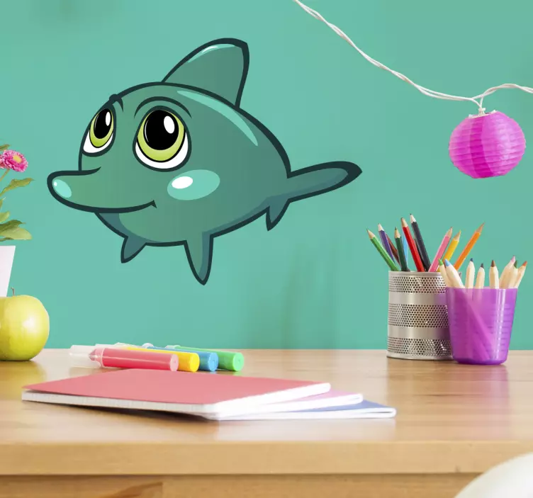 Delfin veggklistremerke - Tenstickers