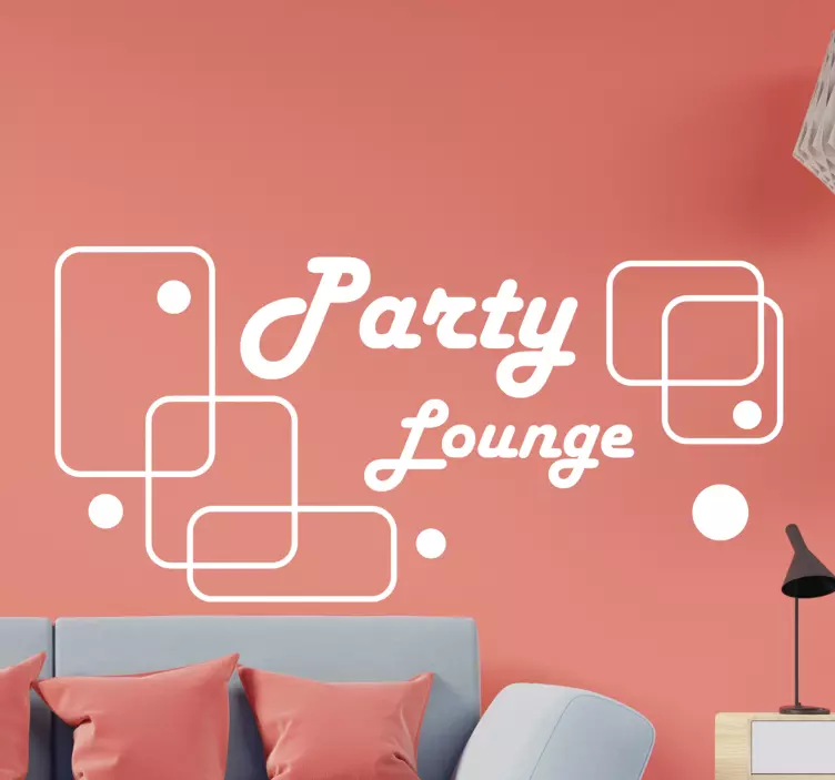 Design av festlounge dekorativt klistremerke - Tenstickers