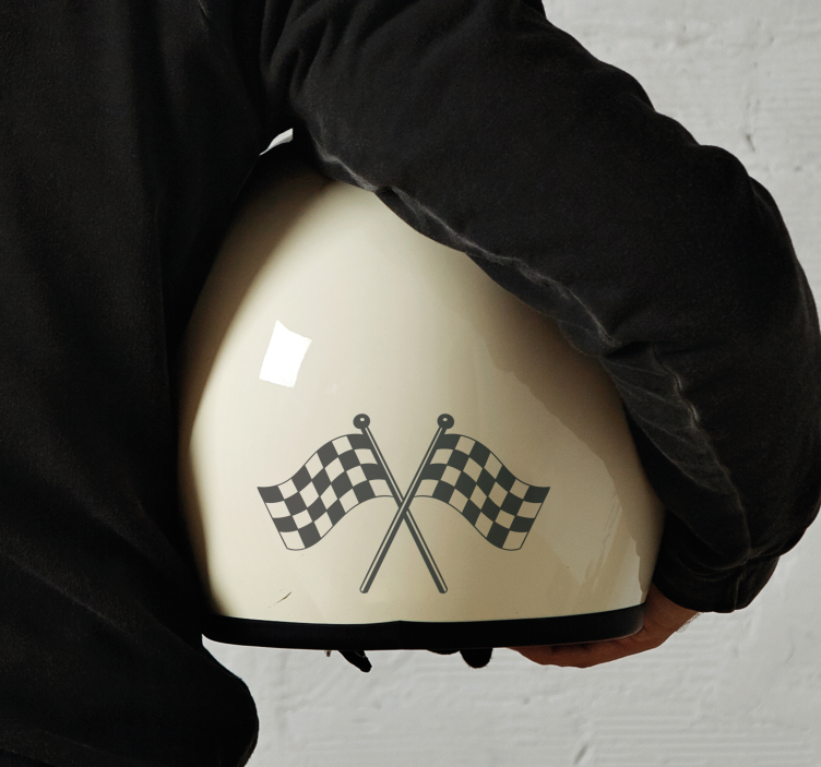 Design av racingflagg motorsykkel klistremerke - Tenstickers
