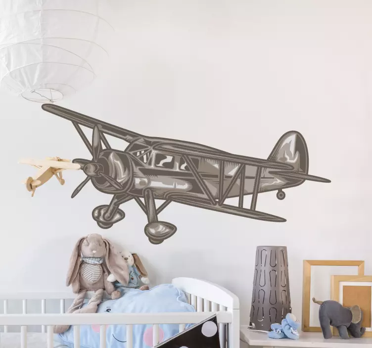 Design av vintagefly klistremerke dyr - Tenstickers