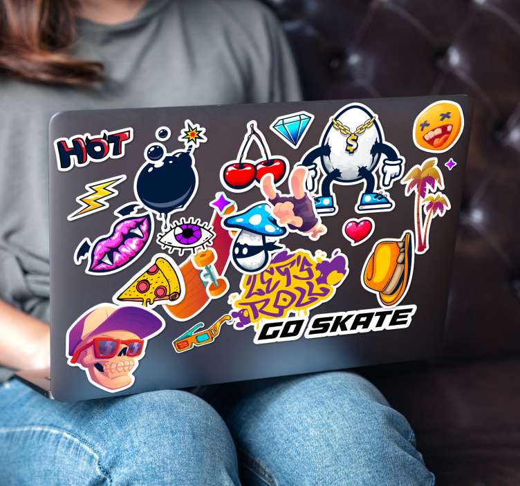 Design sett Laptop klistremerke - Tenstickers