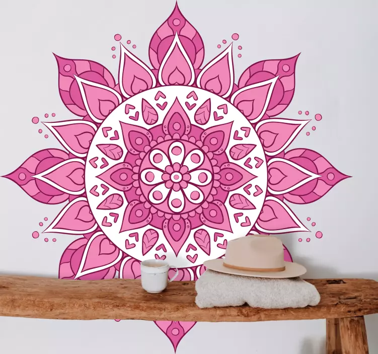 Detaljert botanisk mandala klistremerke dyr - Tenstickers