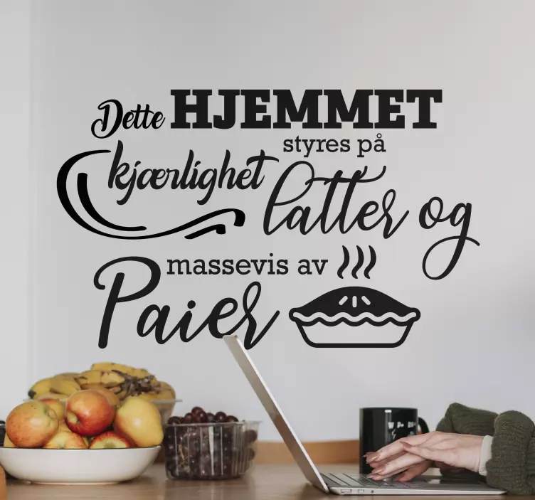 Dette hjemmekjøkkenet klistremerke for vegger - Tenstickers