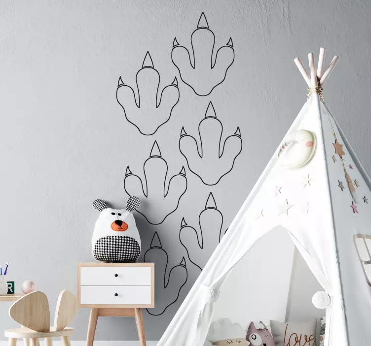 Dinosaur fot klo vinyl veggoverføringsbilde - Tenstickers