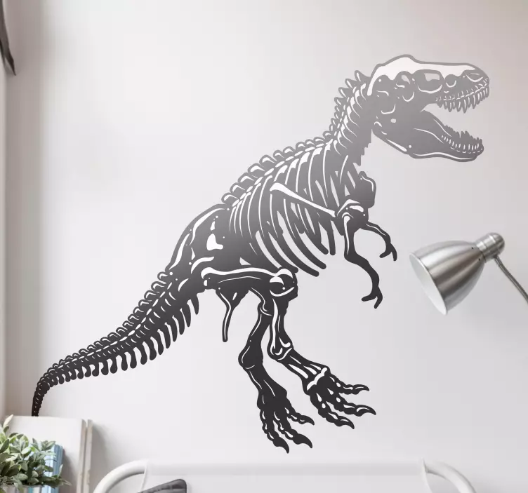 Dinosaur skjelett dinosaur vegg klistremerke - Tenstickers