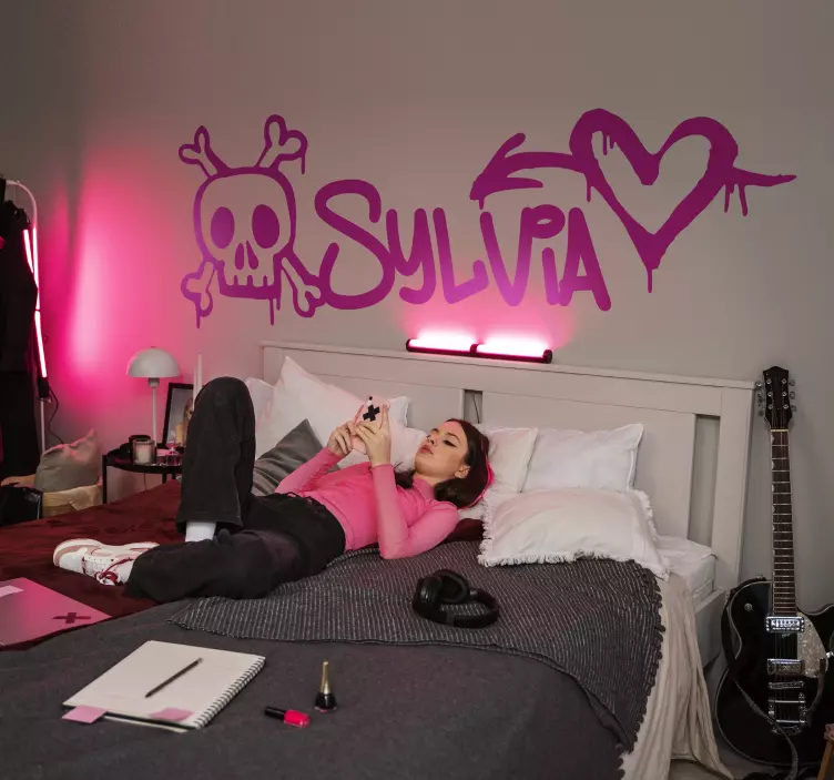 Død og kjærlighetsgraffiti urban dekal - Tenstickers