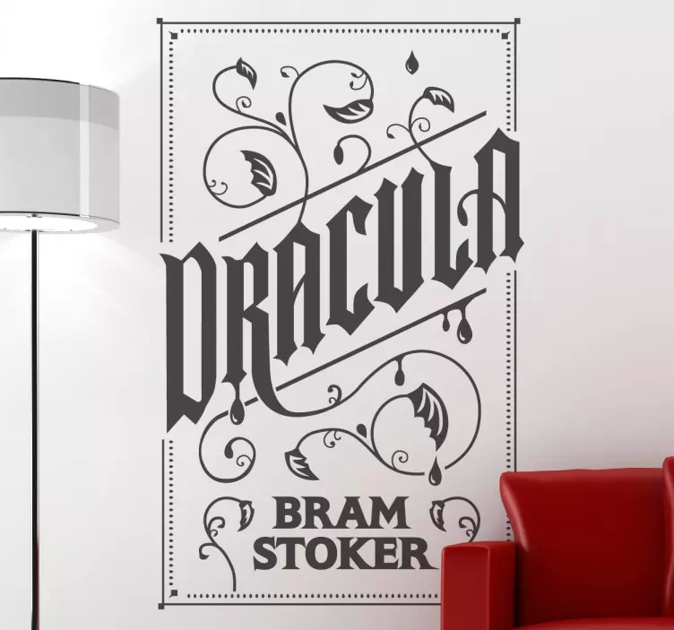 Dracula tekst klistremerke - Tenstickers