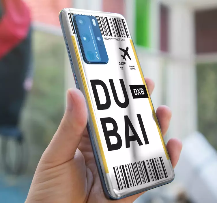 Boardingkort i dubai Huawei-klistremerke - Tenstickers