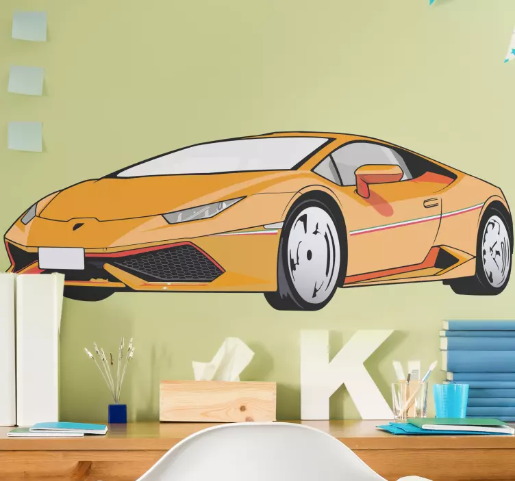 Dynamisk sportsbil klistremerke dyr - Tenstickers
