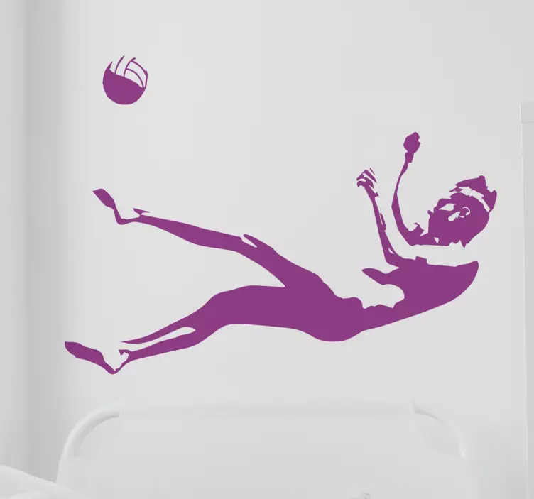 Dynamisk volleyballaksjon sport klistremerke - Tenstickers