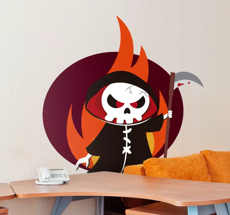 Dystre reaper halloween veggklistremerke - Tenstickers